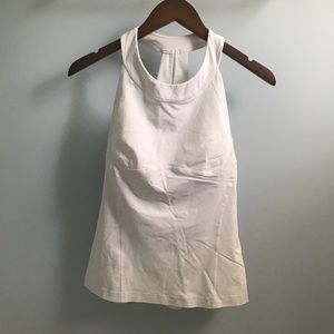 Lululemon White Halter with Mesh